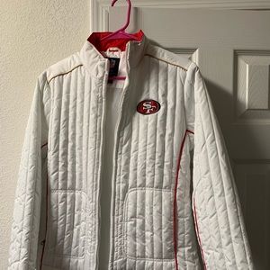 New without the tags 49ers white jacket size Large